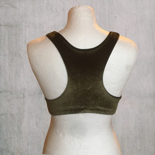 Bralette „Tina“ Samt - waldgrün