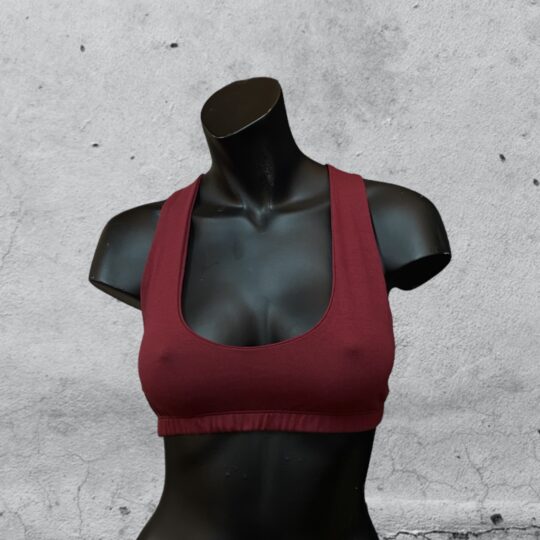 Bralette „Eva“ Baumwolljersey - bordeaux