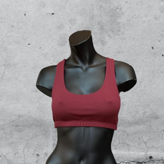 Bralette „Tina“ Baumwolljersey - bordeaux