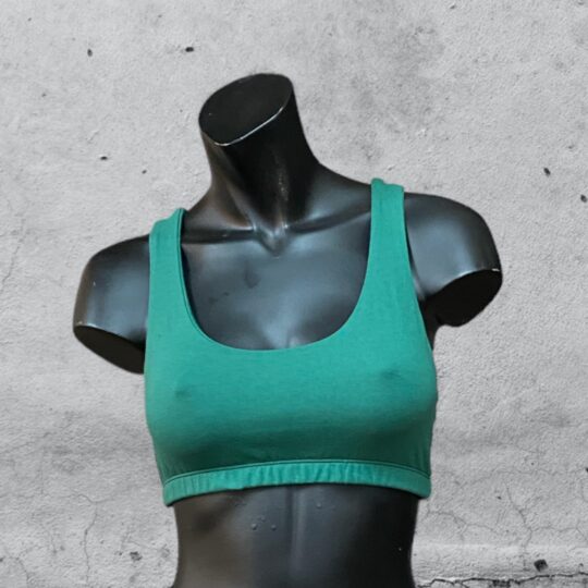 Bralette „Tina“ Baumwolljersey - tannengrün