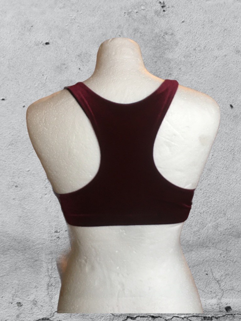 Bralette „Tina“ Samt - bordeaux